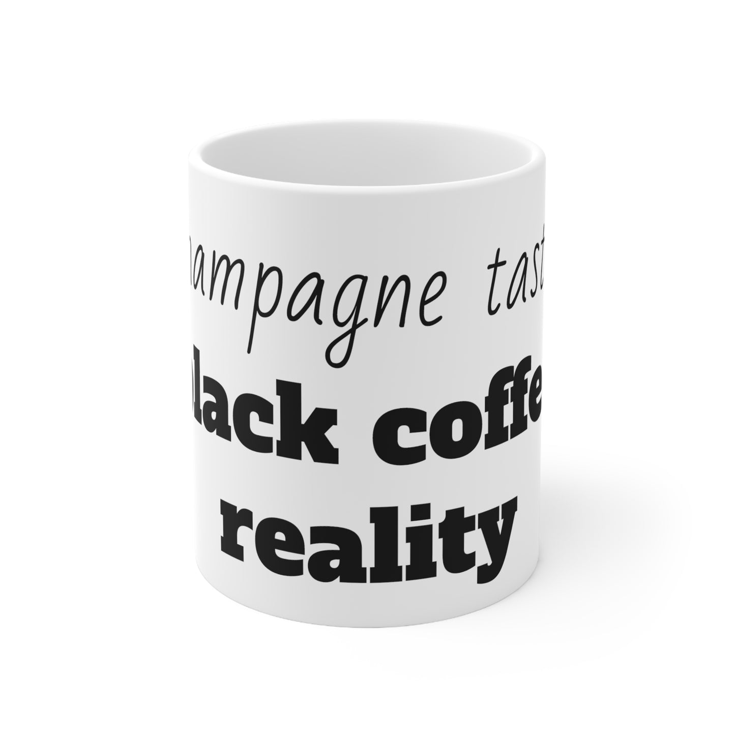 Champagne tastes coffee mug